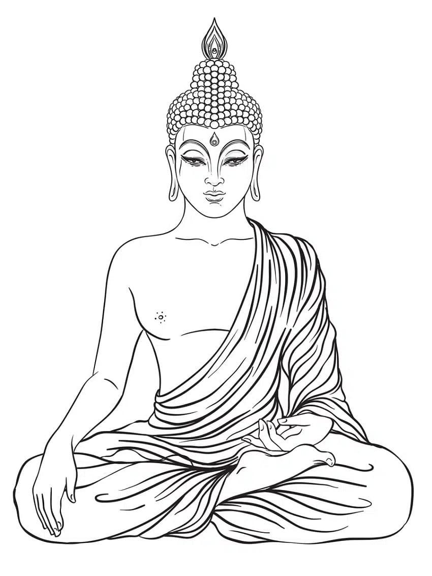 Free printable Buddha coloring page #216115 from Religion and Mythology collection