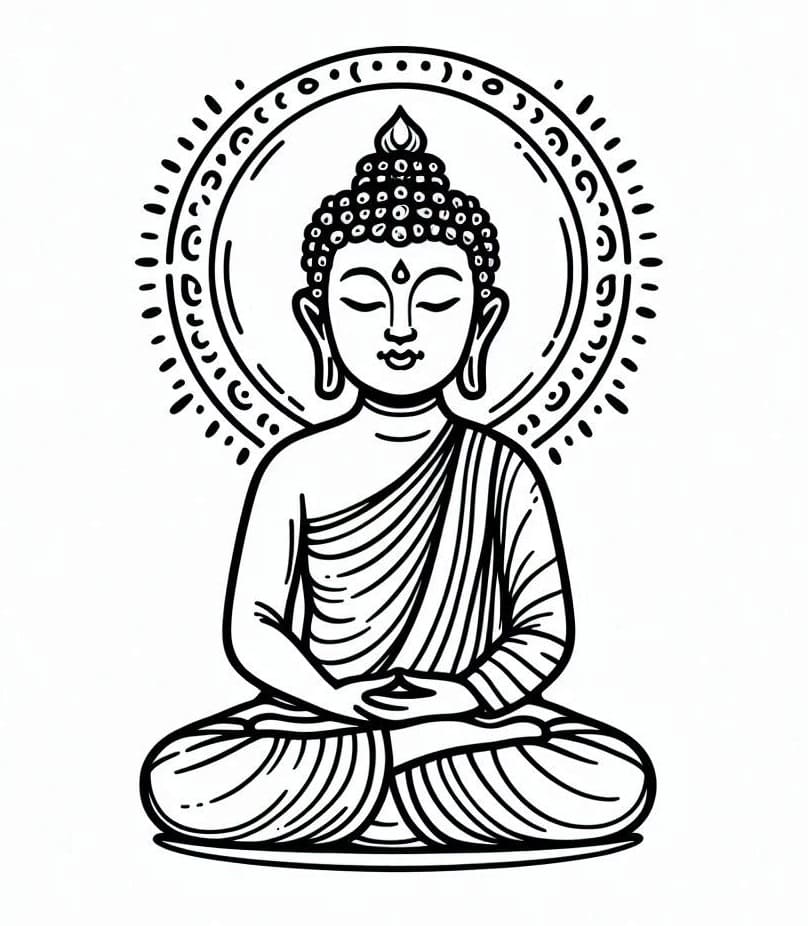 Free printable Buddha coloring page #216118 from Religion and Mythology collection