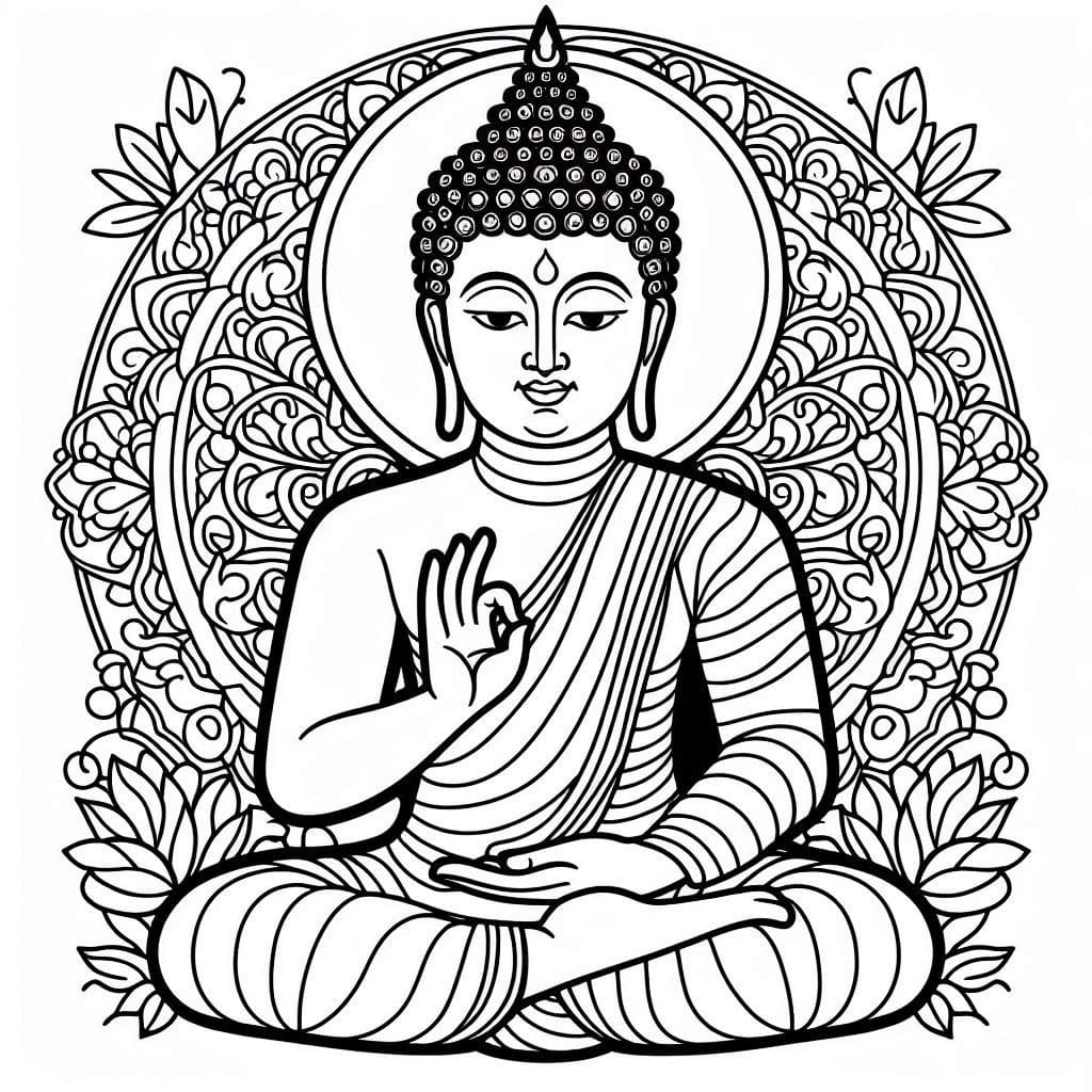 Free printable Buddha coloring page #216127 from Religion and Mythology collection