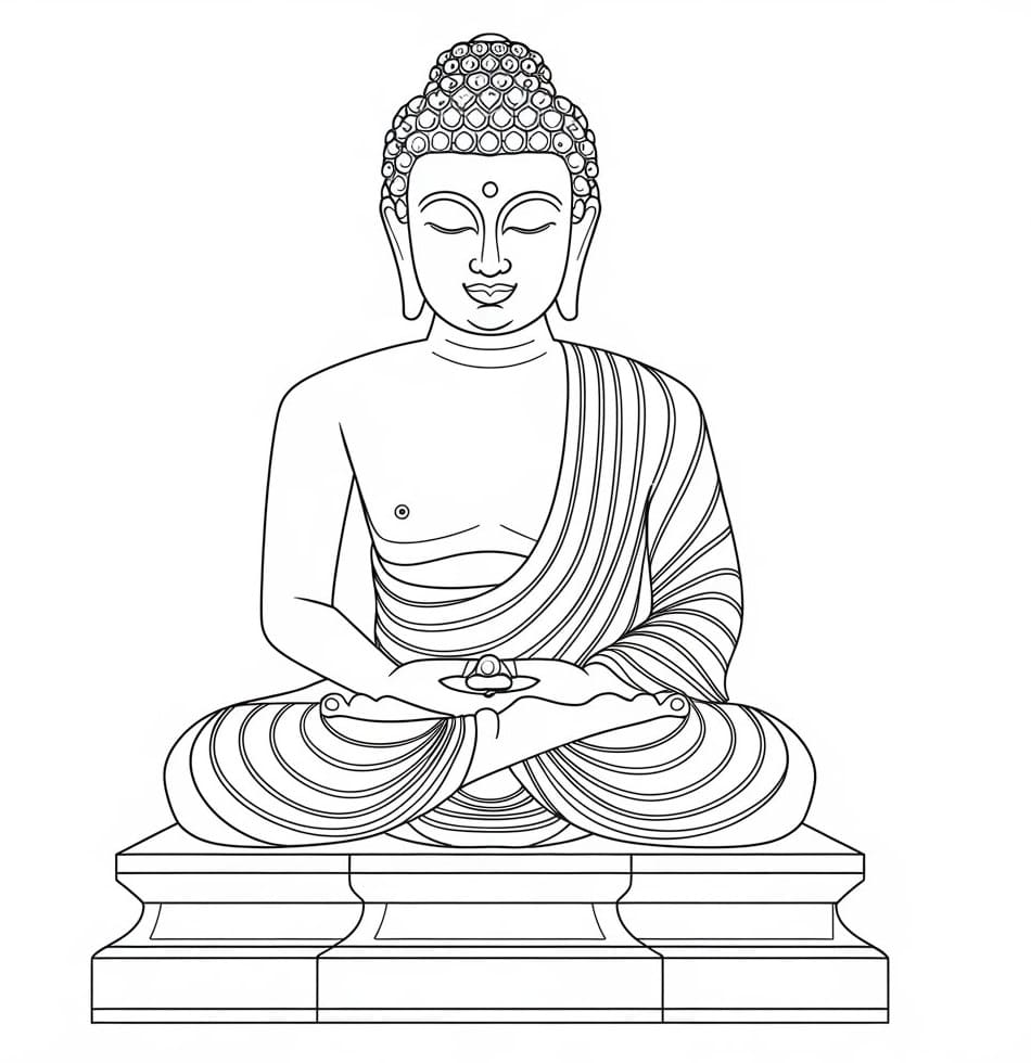 Free printable Buddha coloring page #216129 from Religion and Mythology collection Free printable Buddha coloring page #216129 from Religion and Mythology collection