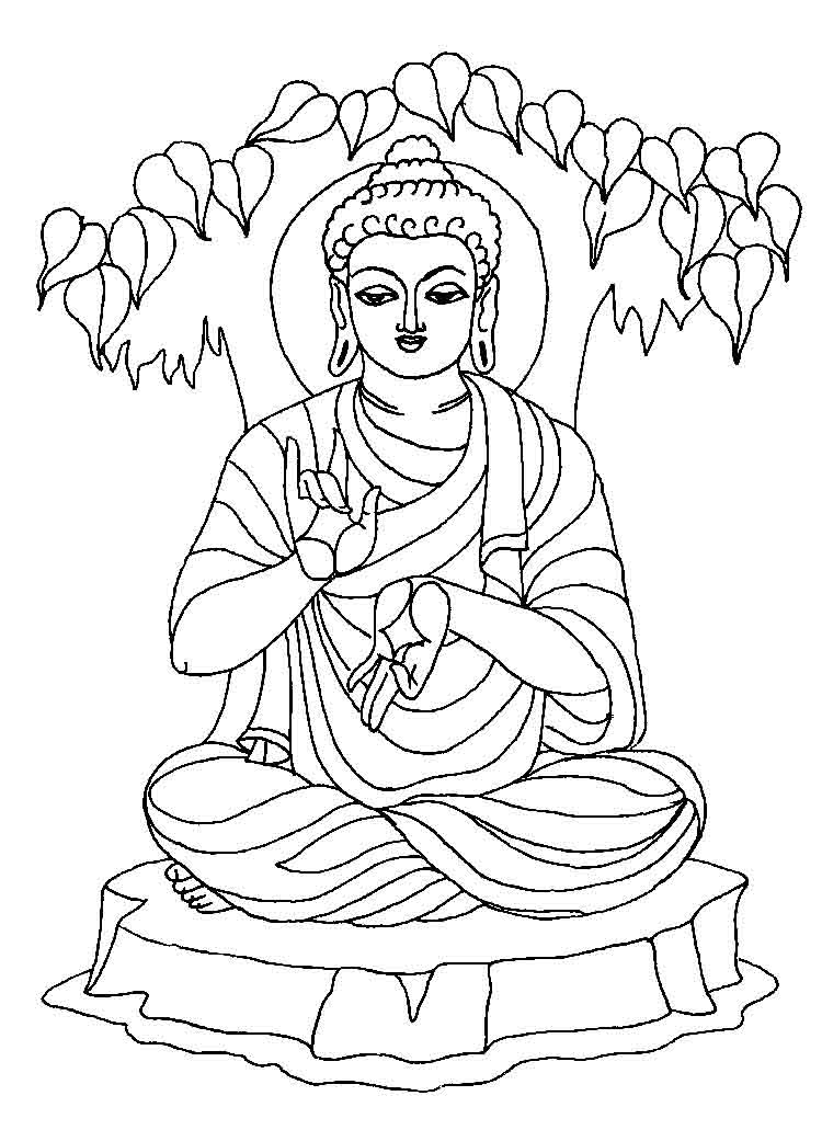Coloring page: Hindu Mythology: Buddha (Religion and Mythology) #89518 - Free Printable Coloring Pages