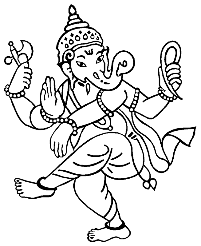Coloring page: Hindu Mythology: Ganesh (Religion and Mythology) #96853 - Free Printable Coloring Pages