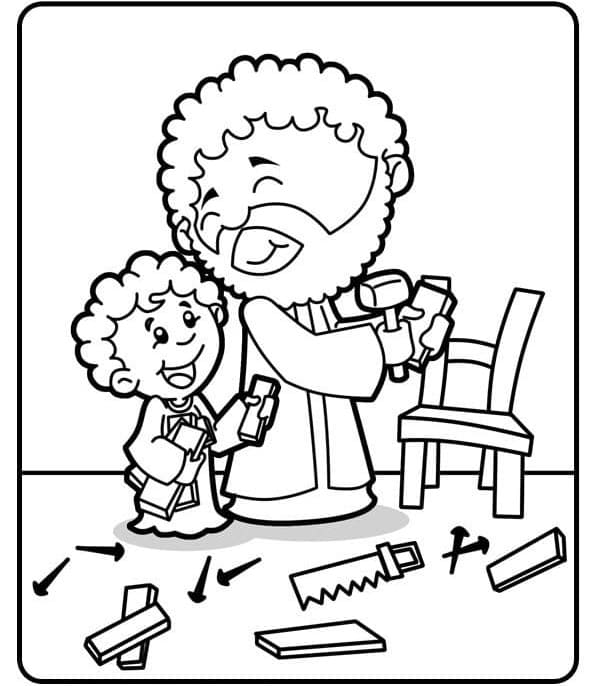 Coloring page: Saint Joseph (Religion and Mythology) #211095 - Free Printable Coloring Pages