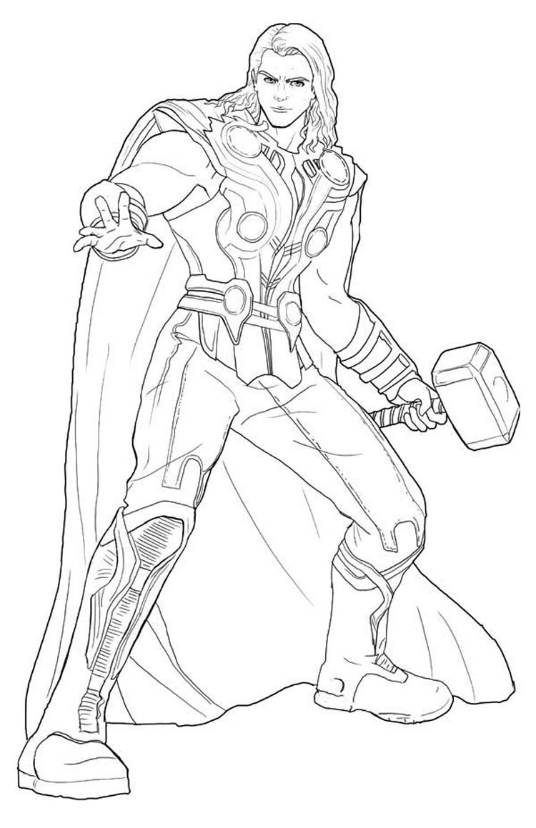 Coloring page: Thor (Religion and Mythology) #75780 - Free Printable Coloring Pages