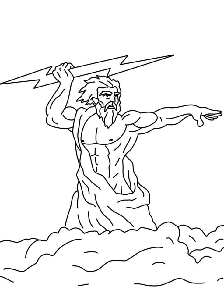Free printable Zeus coloring page #219486 from Religion and Mythology collection