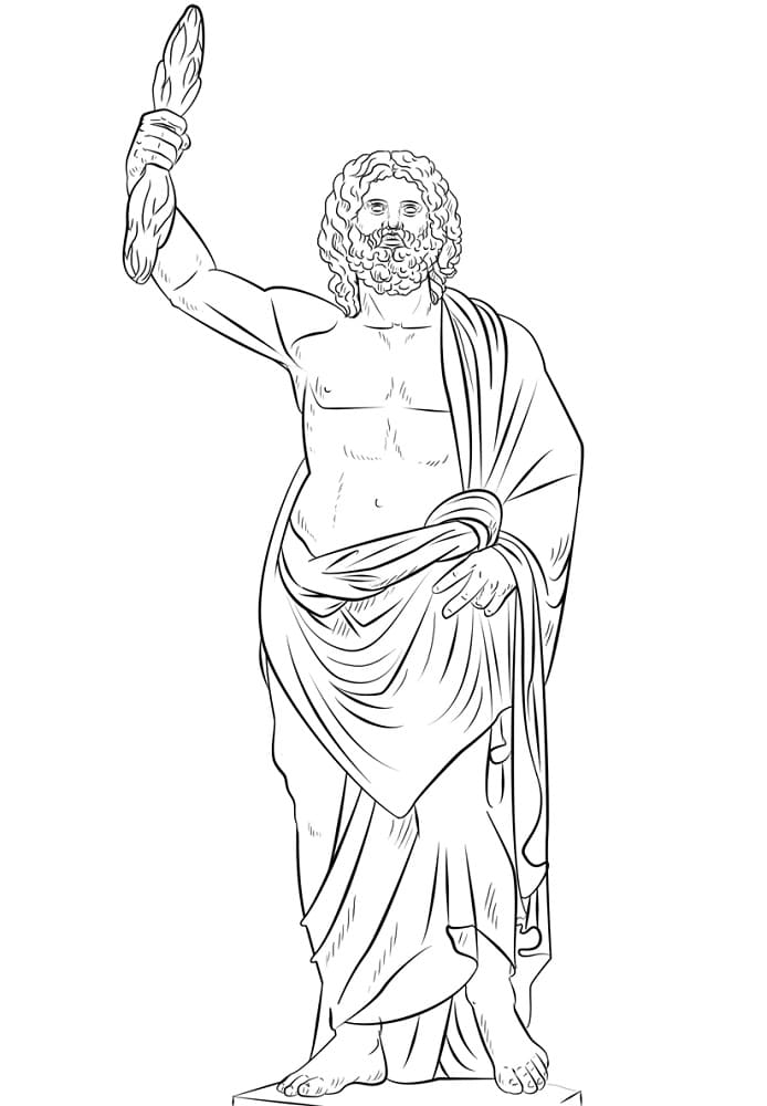 Free printable Zeus coloring page #219497 from Religion and Mythology collection