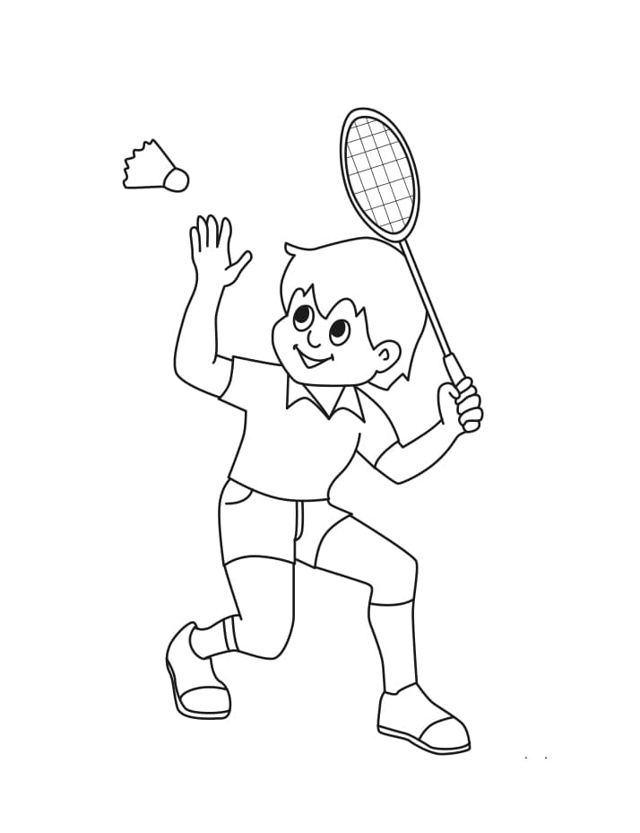 Free printable Badminton coloring page #177029 from Sports collection