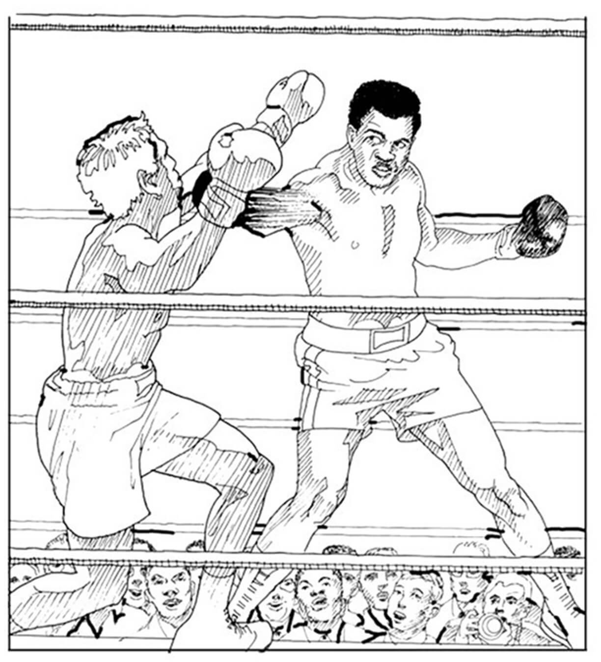Free printable Boxing coloring page #173875 from Sports collection