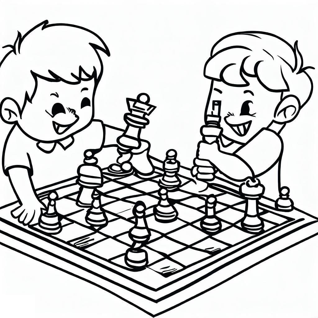 Free printable Chess coloring page #188287 from Sports collection