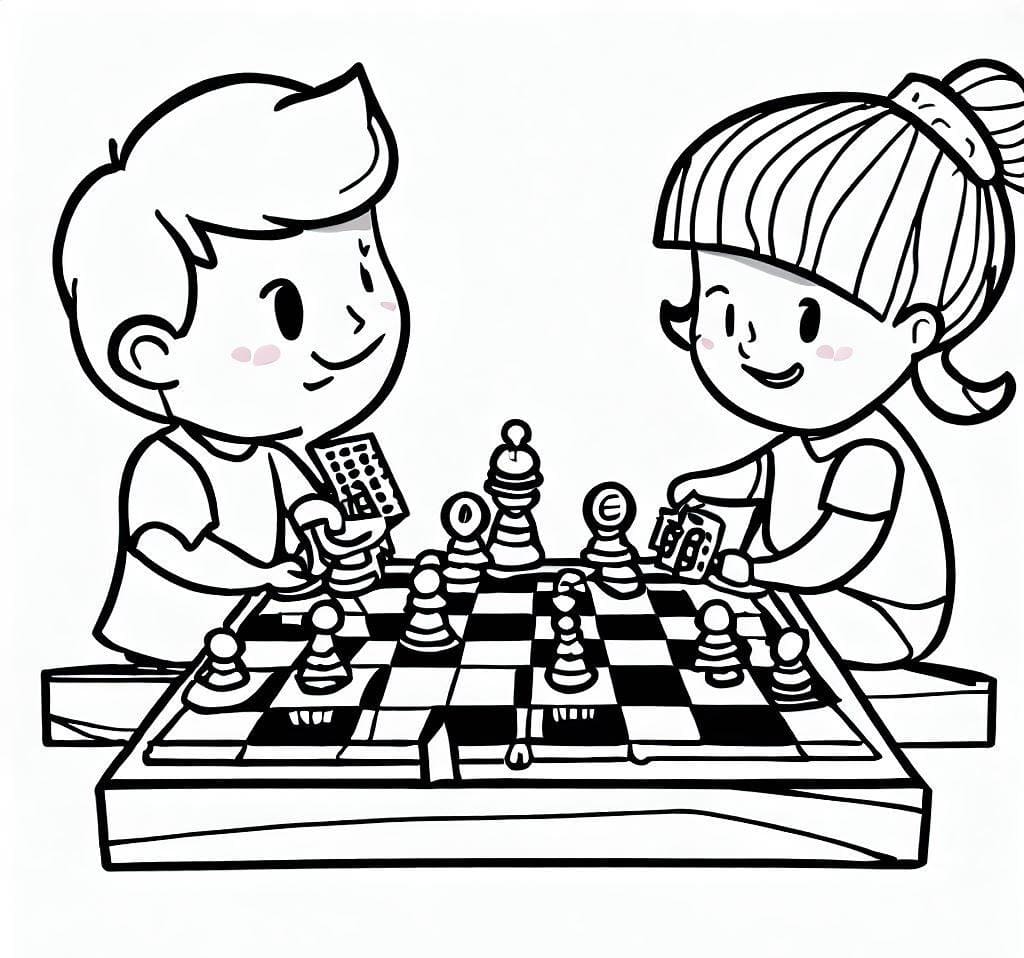 Free printable Chess coloring page #188288 from Sports collection