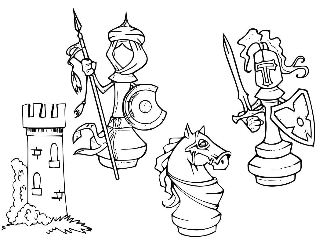 Free printable Chess coloring page #188298 from Sports collection