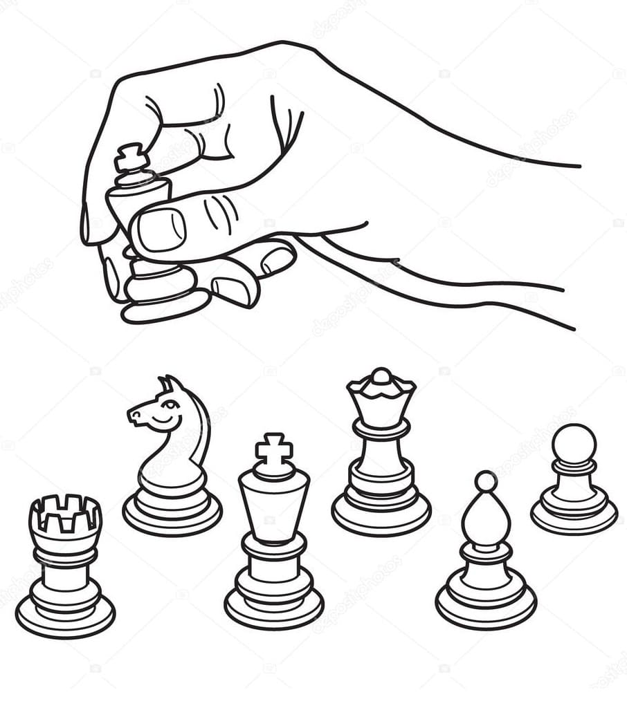 Free printable Chess coloring page #188302 from Sports collection