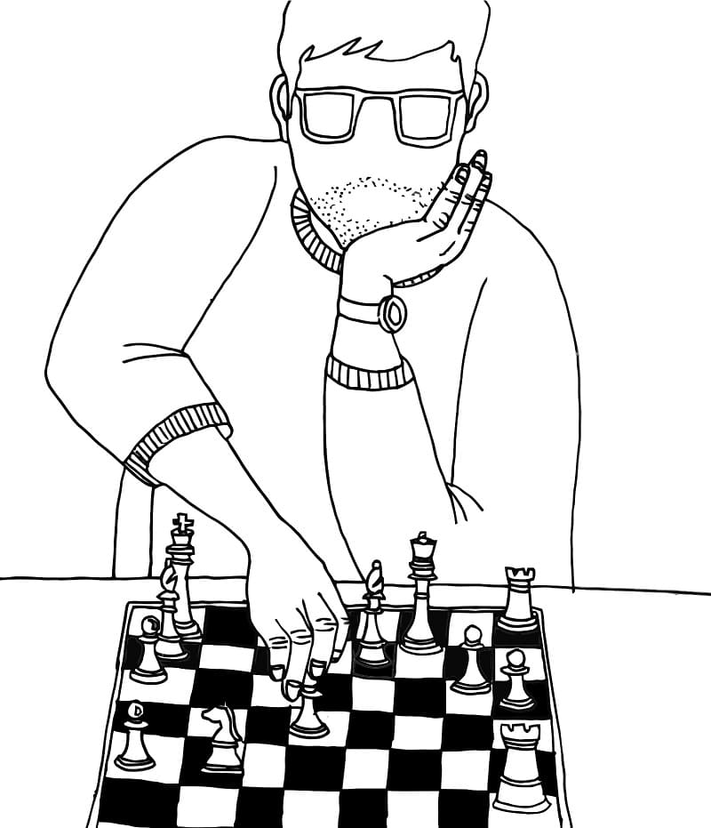 Free printable Chess coloring page #188303 from Sports collection