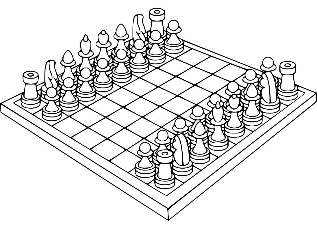 Free printable Chess coloring page #188306 from Sports collection
