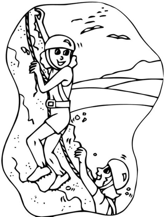 Free printable Climbing coloring page #191218 from Sports collection