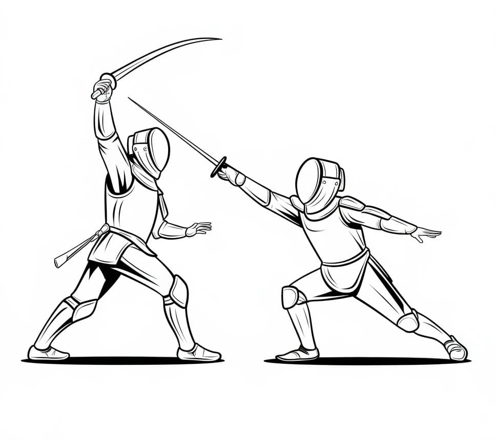 Free printable Fencing coloring page #217669 from Sports collection