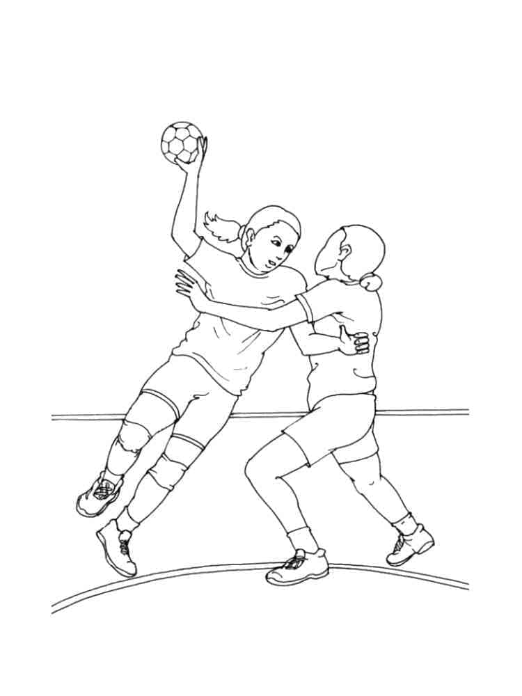 Free printable Handball coloring page #210795 from Sports collection Free printable Handball coloring page #210795 from Sports collection