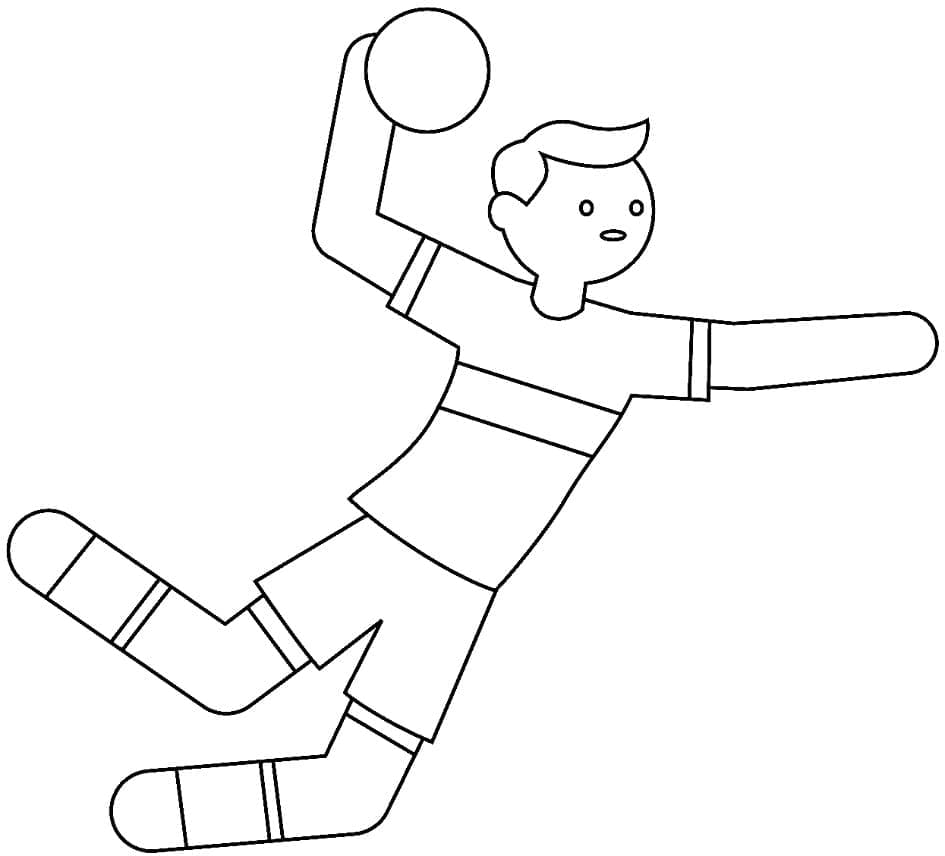 Free printable Handball coloring page #210806 from Sports collection