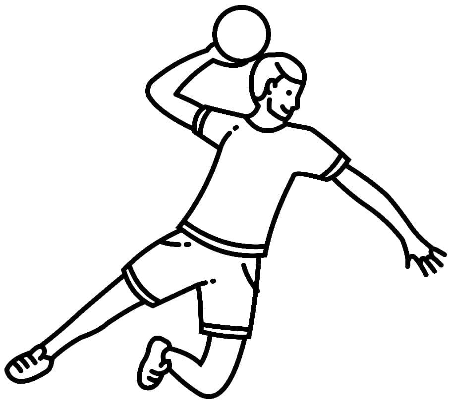 Free printable Handball coloring page #210820 from Sports collection