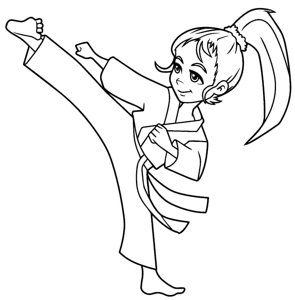 Free printable Karate coloring page #205121 from Sports collection