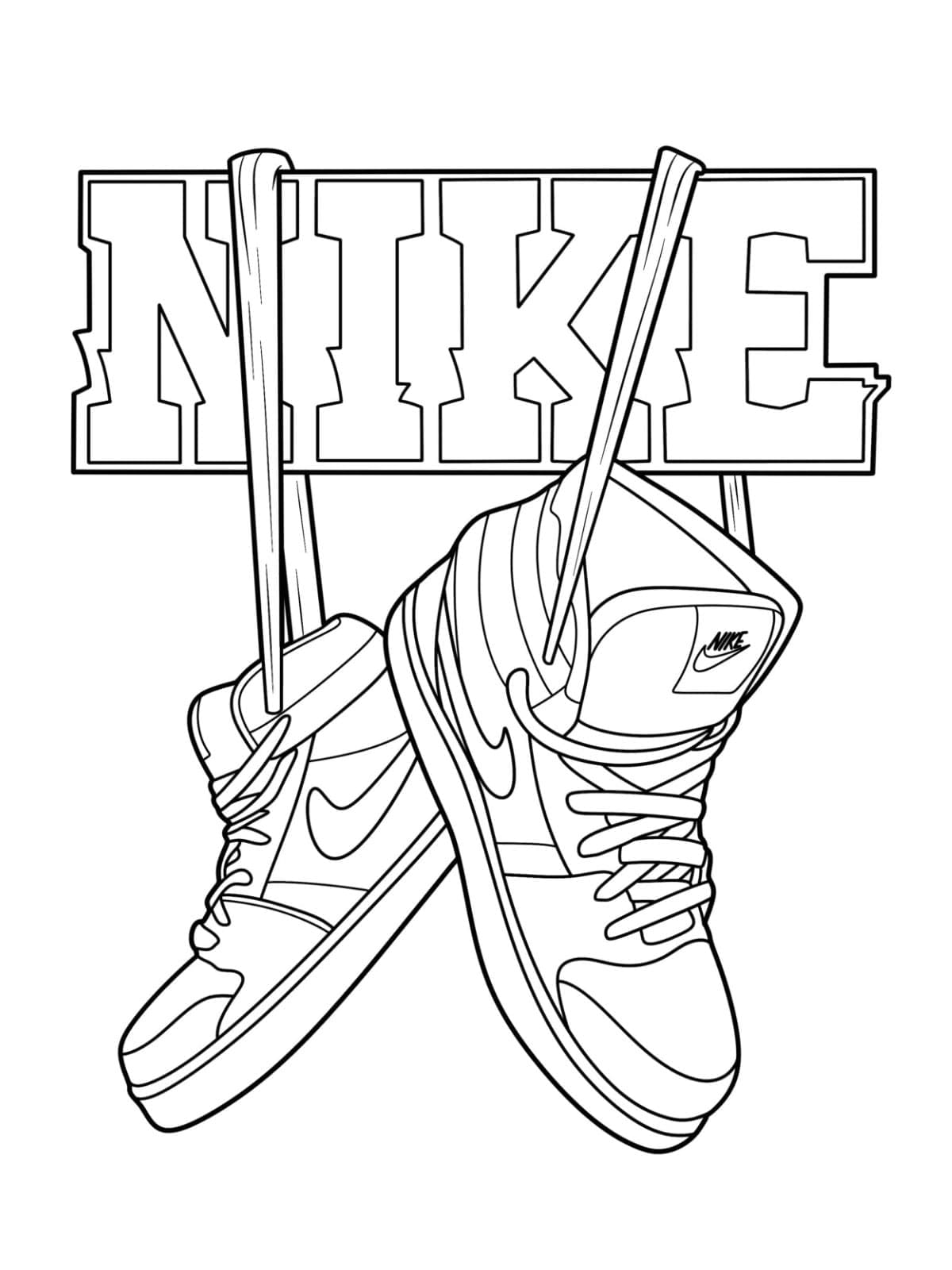 Free printable Nike coloring page #214891 from Sports collection