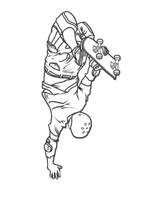 Free printable Skateboard coloring page #139295 from Sports collection Free printable Skateboard coloring page #139295 from Sports collection
