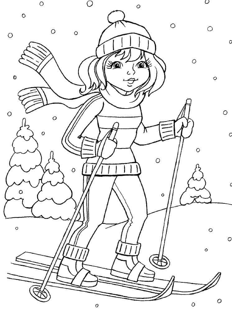 Free printable Ski coloring page #198393 from Sports collection