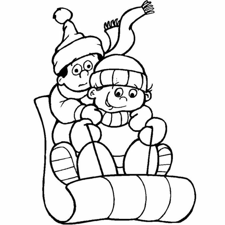 Free printable Sledding coloring page #142525 from Sports collection