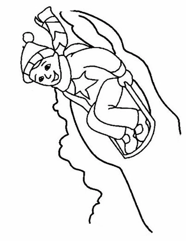 Free printable Sledding coloring page #142527 from Sports collection