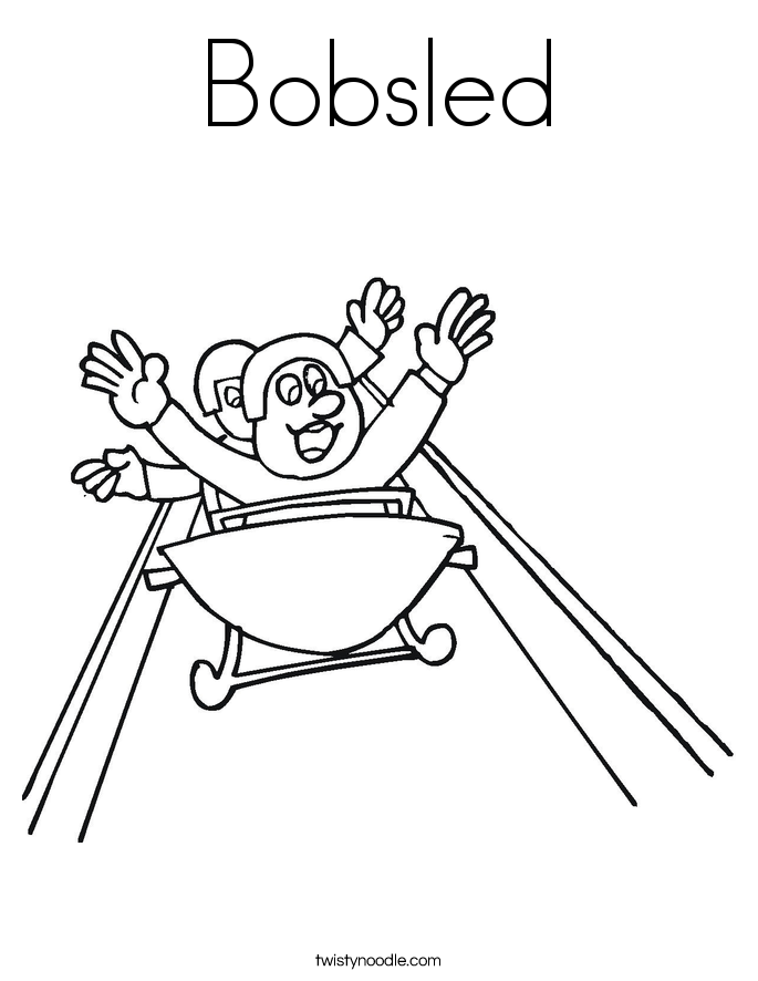 Free printable Sledding coloring page #142553 from Sports collection