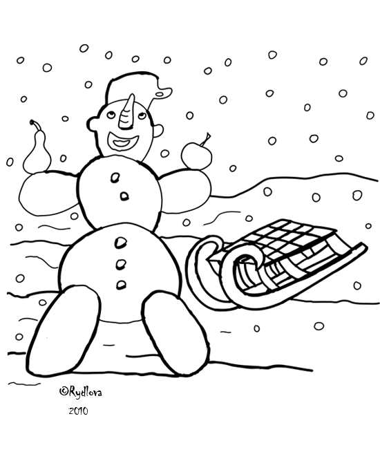 Free printable Sledding coloring page #142554 from Sports collection