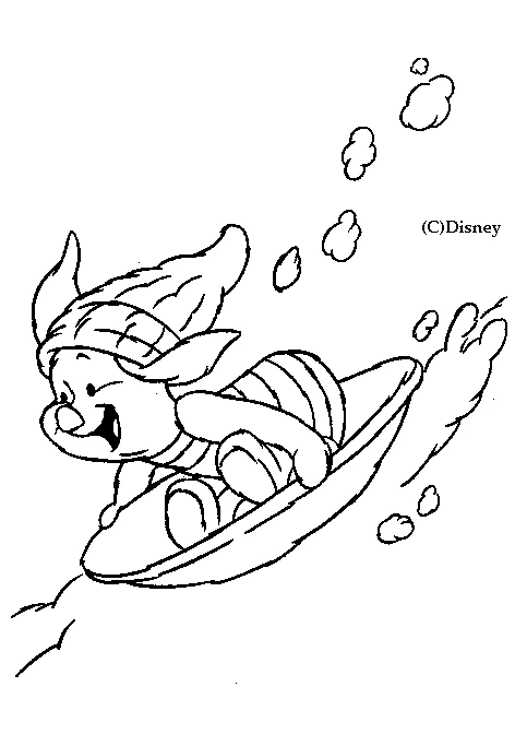 Free printable Sledding coloring page #142590 from Sports collection