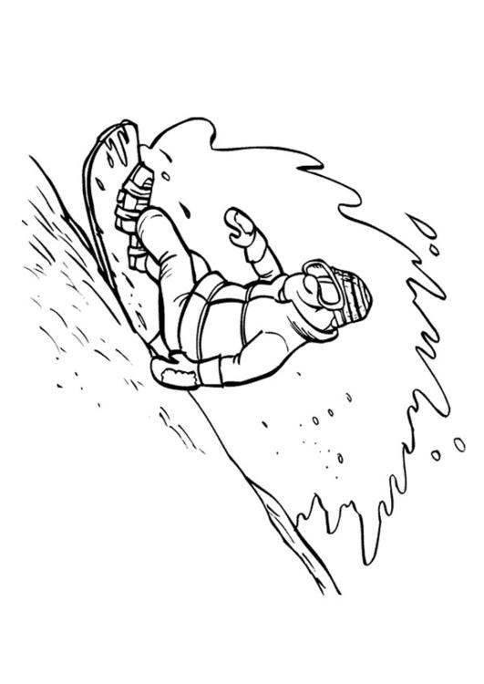 Free printable Snowboard coloring page #143861 from Sports collection