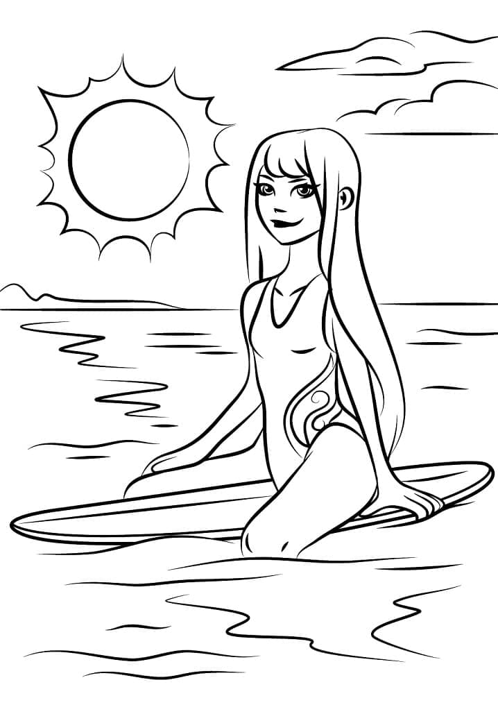 Free printable Surfing coloring page #214193 from Sports collection