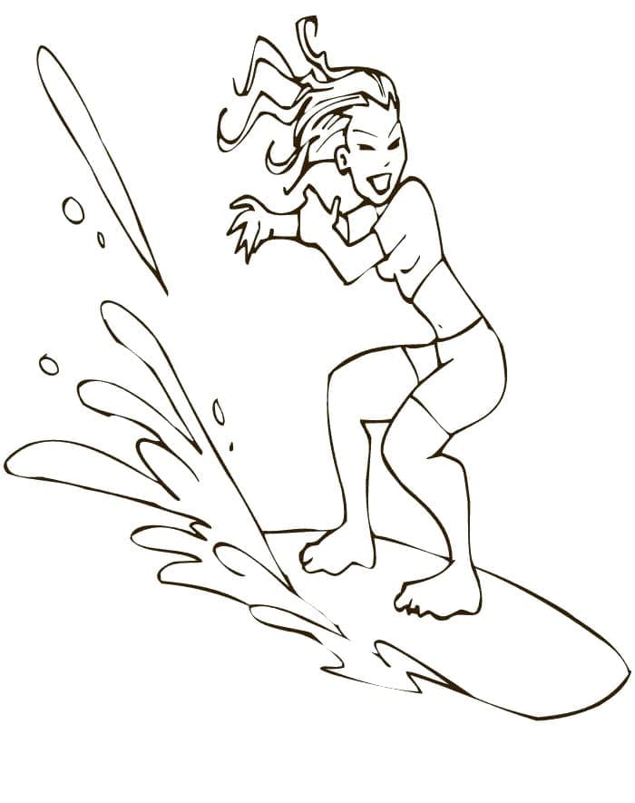 Coloring page: Surfing (Sports) #214224 - Free Printable Coloring Pages