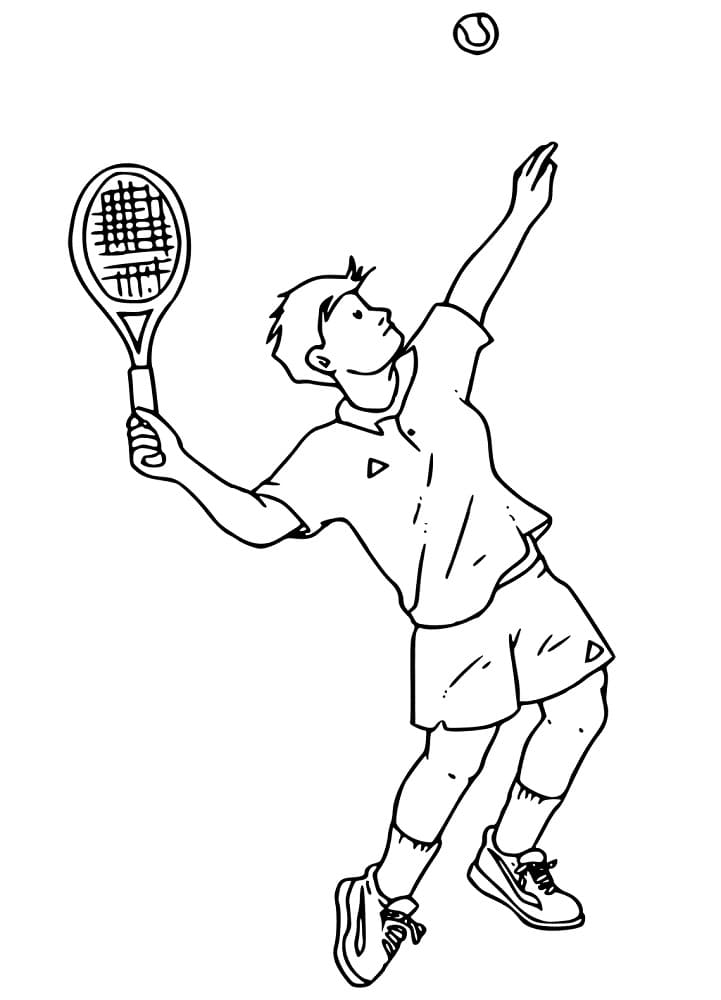 Free printable Tennis coloring page #173792 from Sports collection