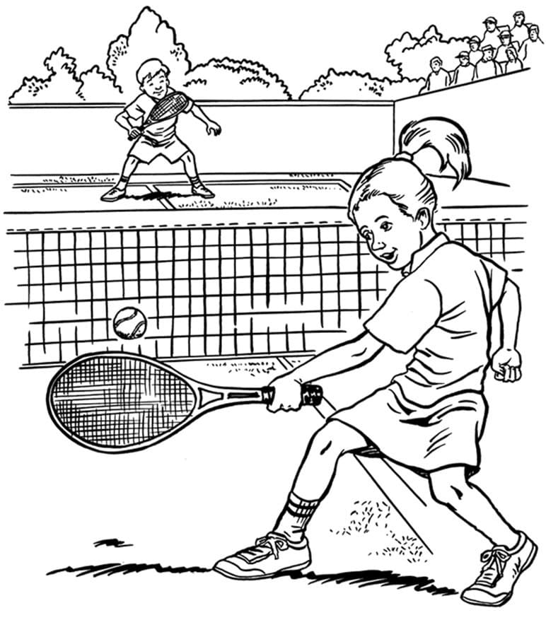Free printable Tennis coloring page #173795 from Sports collection Free printable Tennis coloring page #173795 from Sports collection