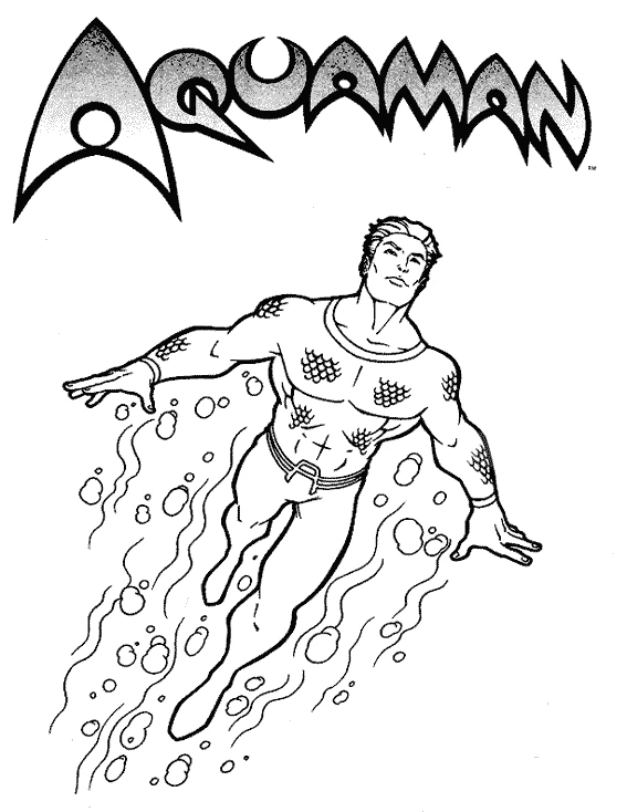 Coloring page: Aquaman (Superheroes and Supervillains) #84970 - Free Printable Coloring Pages
