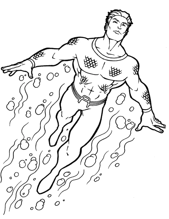 Free printable Aquaman coloring page #85014 from Superheroes and Supervillains collection