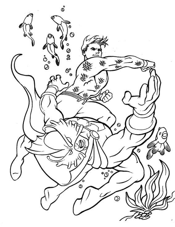 Free printable Aquaman coloring page #85022 from Superheroes and Supervillains collection