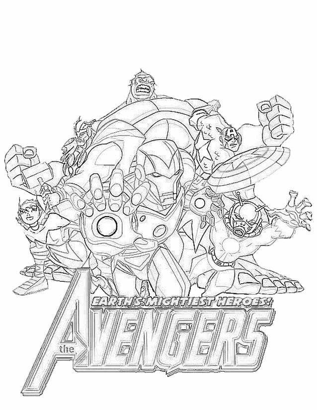 Free printable Avengers coloring page #74041 from Superheroes and Supervillains collection