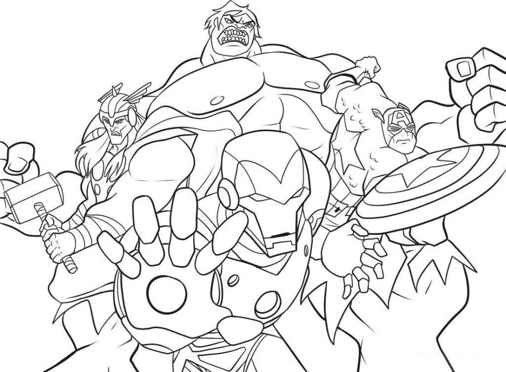 Free printable Avengers coloring page #74043 from Superheroes and Supervillains collection