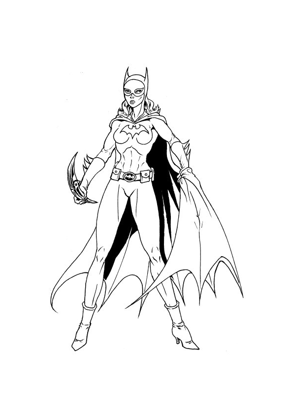 Coloring page: Batgirl (Superheroes and Supervillains) #77730 - Free Printable Coloring Pages