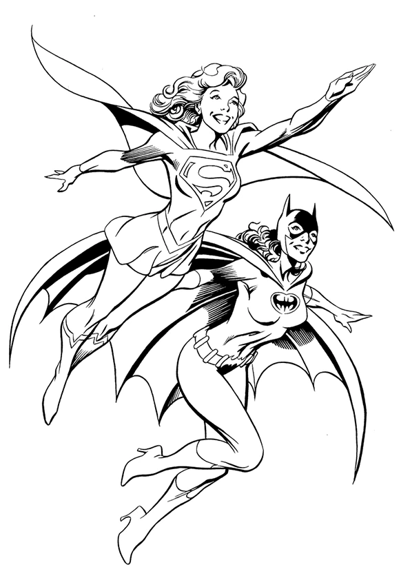 Coloring page: Batgirl (Superheroes and Supervillains) #77733 - Free Printable Coloring Pages