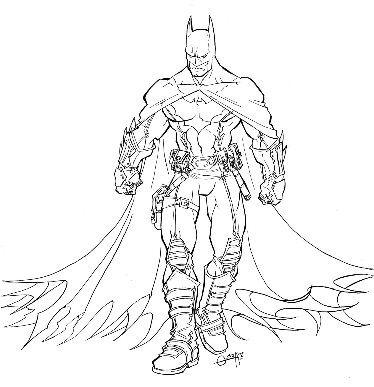 Coloring page: Batman (Superheroes and Supervillains) #76836 - Free Printable Coloring Pages