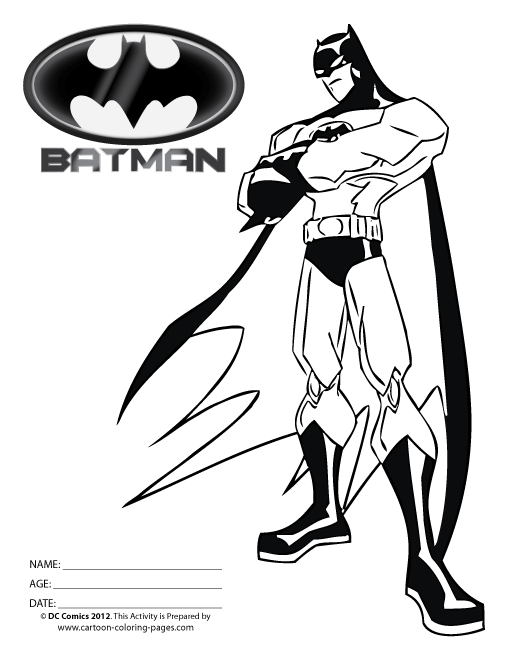 Coloring page: Batman (Superheroes and Supervillains) #76922 - Free Printable Coloring Pages