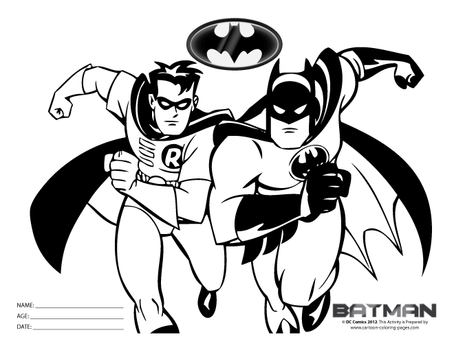 Coloring page: Batman (Superheroes and Supervillains) #76988 - Free Printable Coloring Pages
