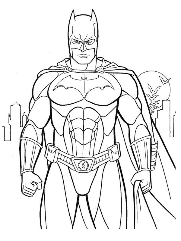 Coloring page: Batman (Superheroes and Supervillains) #77061 - Free Printable Coloring Pages