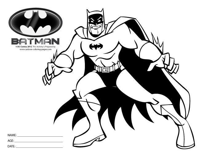 Coloring page: Batman (Superheroes and Supervillains) #77138 - Free Printable Coloring Pages