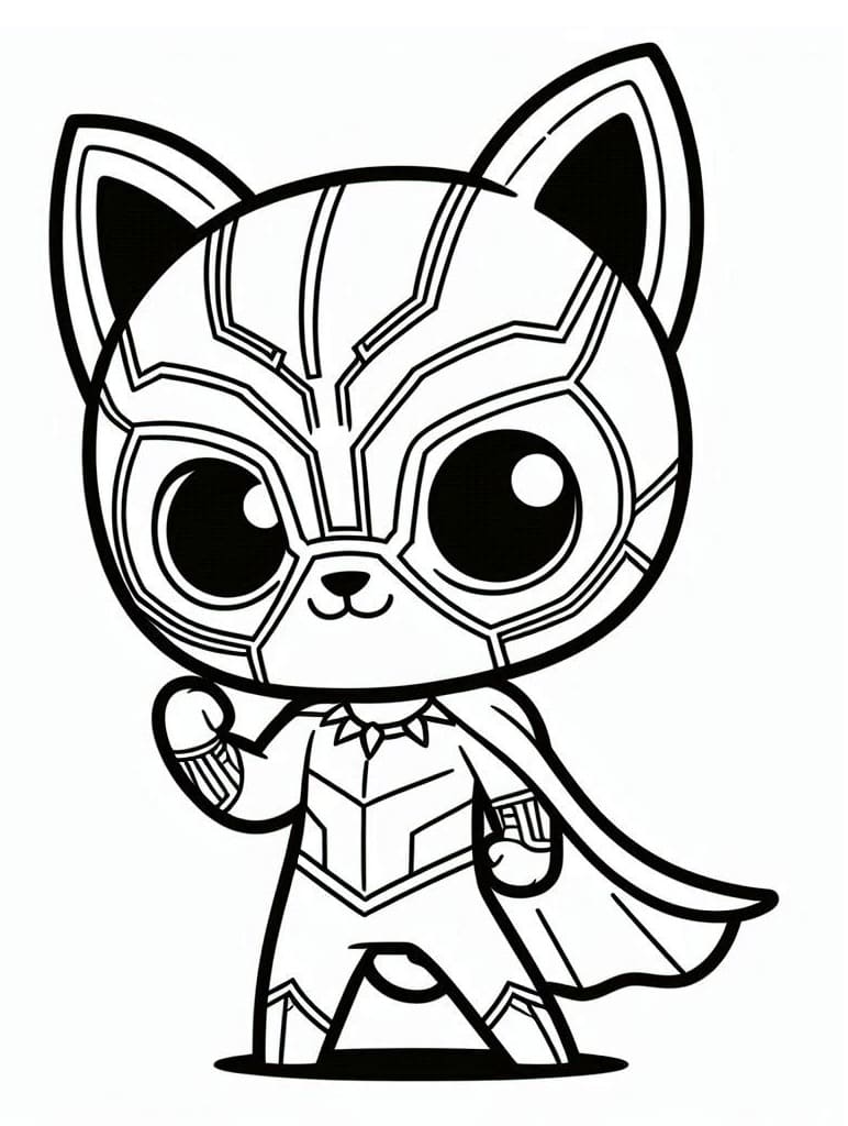Coloring page: Black Panther (Superheroes and Supervillains) #219834 - Free Printable Coloring Pages